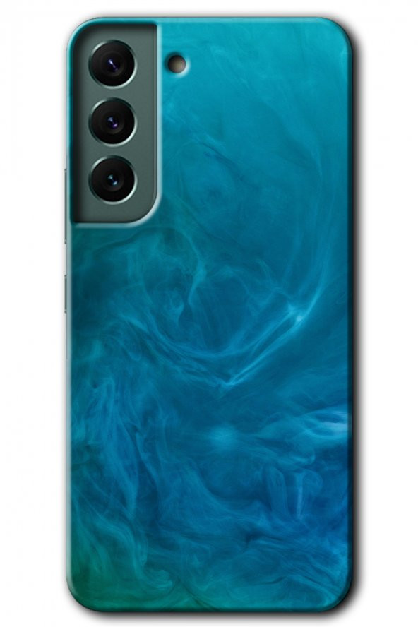 Galaxy S22 Plus Kılıf HD Desen Baskılı Arka Kapak - Mavi Aura