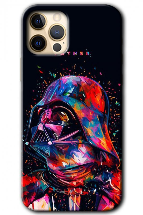 iPhone 12 Pro Kılıf HD Desen Baskılı Arka Kapak - Father Vader