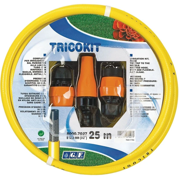 G.F. 8000-7027 Tricokit Hortum Sulama Kiti 1/2'' 25 Metre