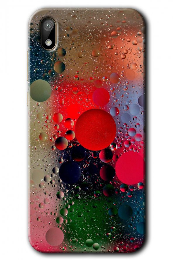 Huawei Y5 2019 Kılıf HD Desen Baskılı Arka Kapak - Wet Bubbles