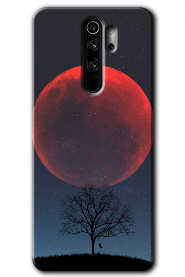 Redmi Note 8 Pro Kılıf HD Desen Baskılı Arka Kapak - Kanlı Ay