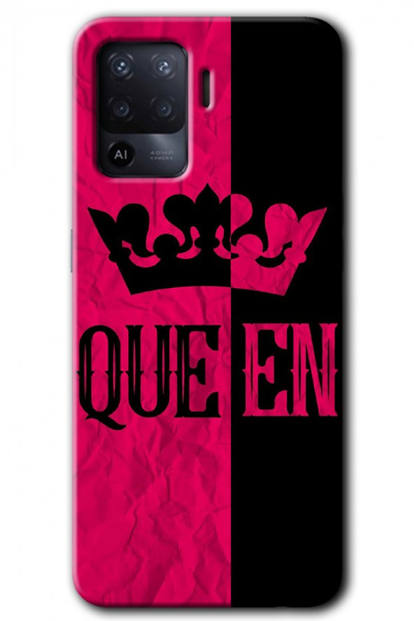 Oppo Reno 5 Lite Kılıf HD Desen Baskılı Arka Kapak - Queen - 1