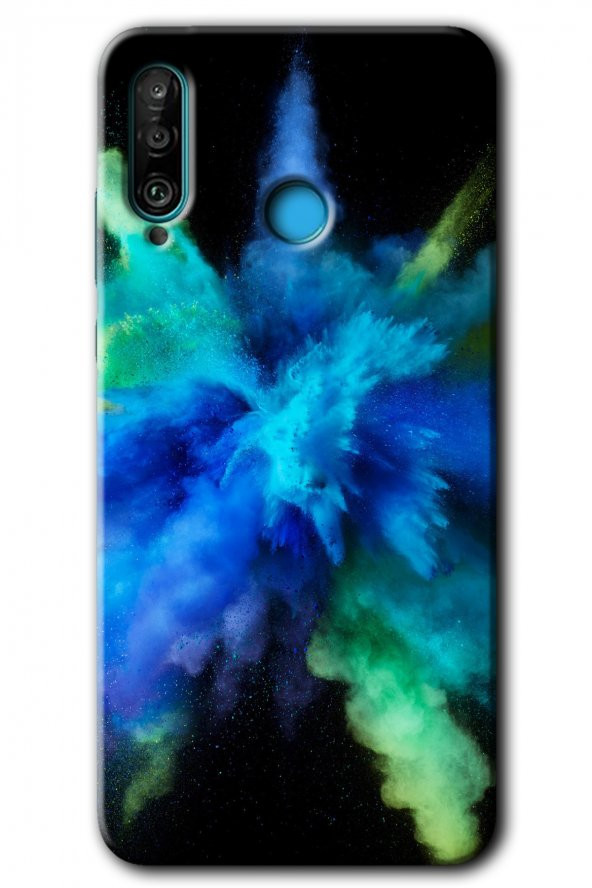 Huawei P30 Lite Kılıf HD Desen Baskılı Arka Kapak - Karışım 1
