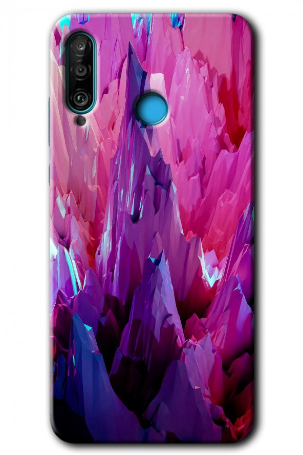 Huawei P30 Lite Kılıf HD Desen Baskılı Arka Kapak - Abstraction Sharp