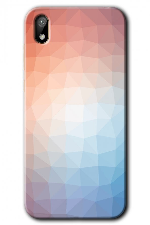 Huawei Y5 2019 Kılıf HD Desen Baskılı Arka Kapak - Polygon Graident 3