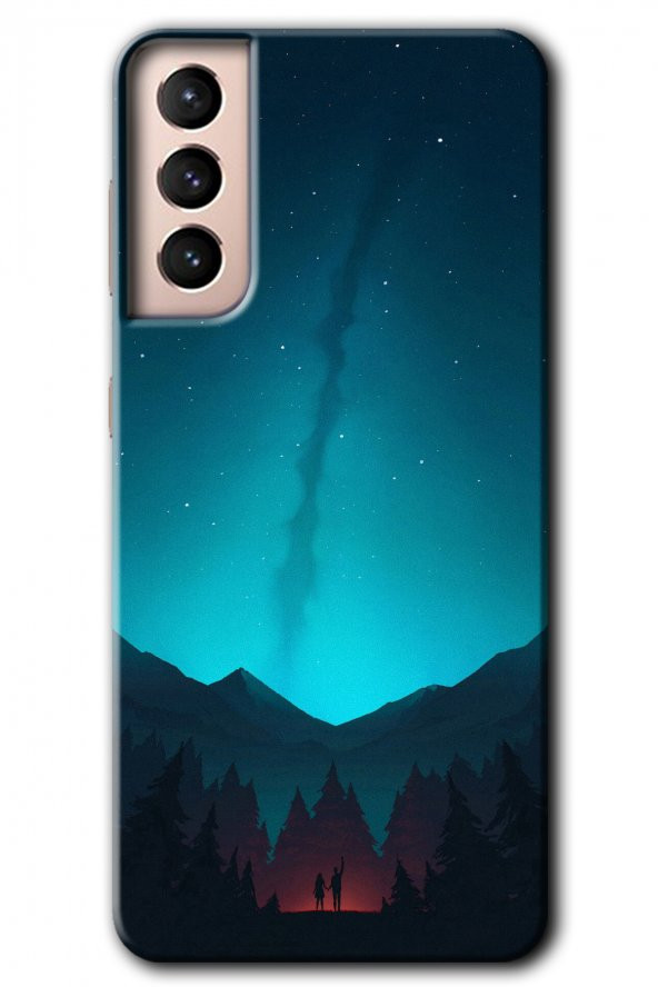 Galaxy S21 Kılıf HD Desen Baskılı Arka Kapak - Night Fores Mount