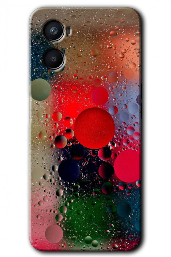 Oppo Reno 3 Kılıf HD Desen Baskılı Arka Kapak - Wet Bubbles - 1
