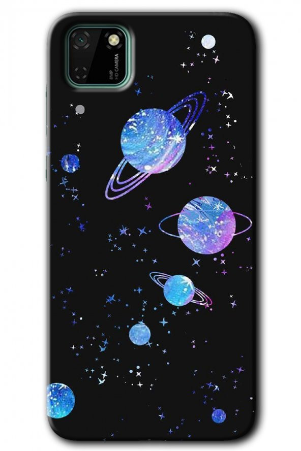Huawei Y5P Kılıf HD Desen Baskılı Arka Kapak - Samanyolu Galaksi