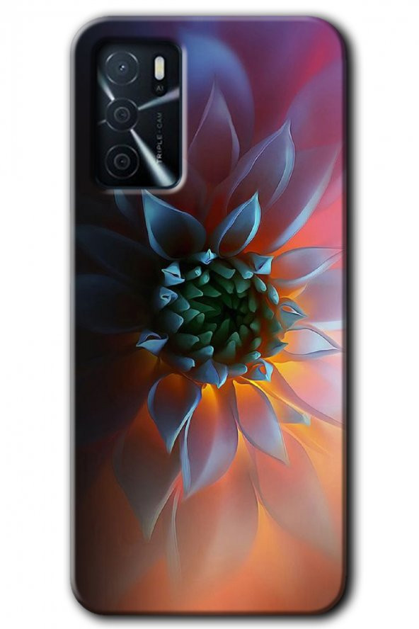 Oppo A16 Kılıf HD Desen Baskılı Arka Kapak - Çiçek Motif