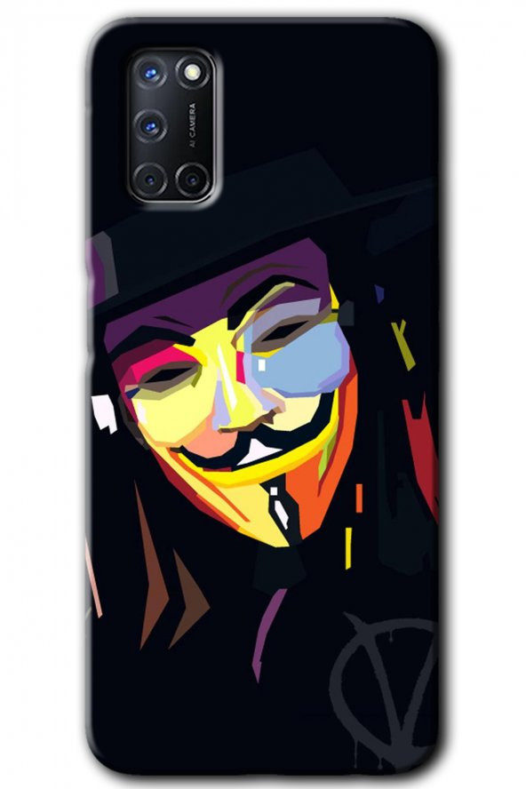 Oppo A52 Kılıf HD Desen Baskılı Arka Kapak - Vendetta