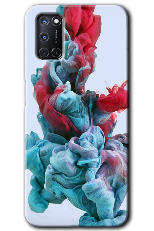 Oppo A52 Kılıf HD Desen Baskılı Arka Kapak - Renkli Karışım