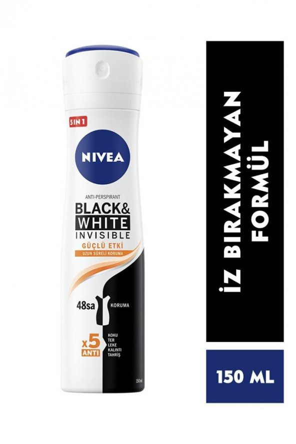 Nivea Women Deodorant 150ml İnvisible Black&White Güçlü Etki