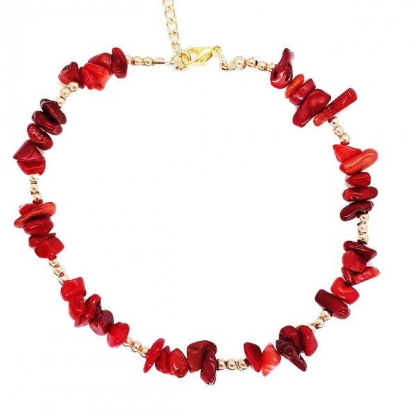 Mercan Doğal Taş Kadın Halhal