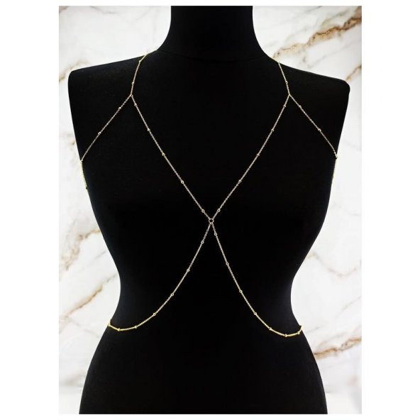 Altın Kaplama Top Zincir Kadın Vücut Zinciri