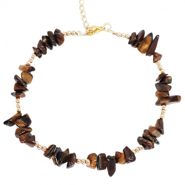 Altın Kaplama Kadın Kaplangözü Doğal Taş Halhal