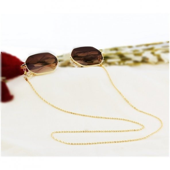 Gold Renk Burgu Zincir Kadın Gözlük Zinciri - Halhal Hediyeli - 6