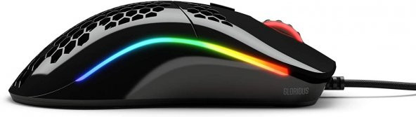 Glorious Model O- Kablolu Parlak Siyah Orta/Küçük El RGB Oyuncu Mouse GOM-GBLACK - 3