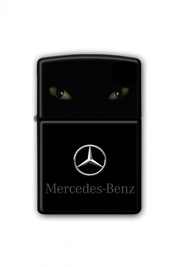 Siyah Renk Erkek Mercedes-Benz Baskılı Çakmak