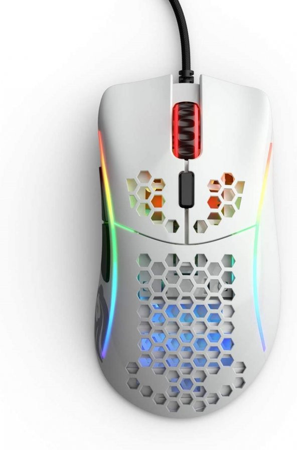 Glorious Model D Kablolu Parlak Beyaz Orta/Küçük El RGB Oyuncu Mouse GLO-MS-DM-GW