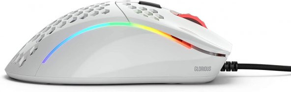 Glorious Model D Kablolu Parlak Beyaz Orta/Küçük El RGB Oyuncu Mouse GLO-MS-DM-GW - 3