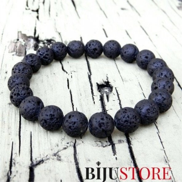 Lav Taşı Doğal Taş Erkek Bileklik