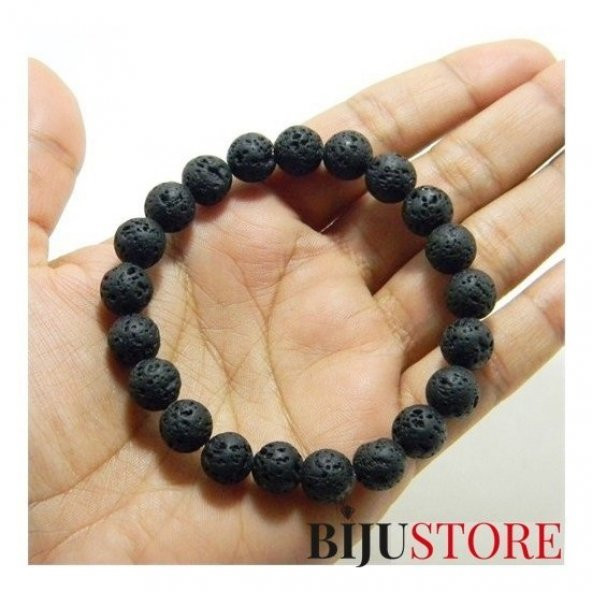 Lav Taşı Doğal Taş Erkek Bileklik - 4