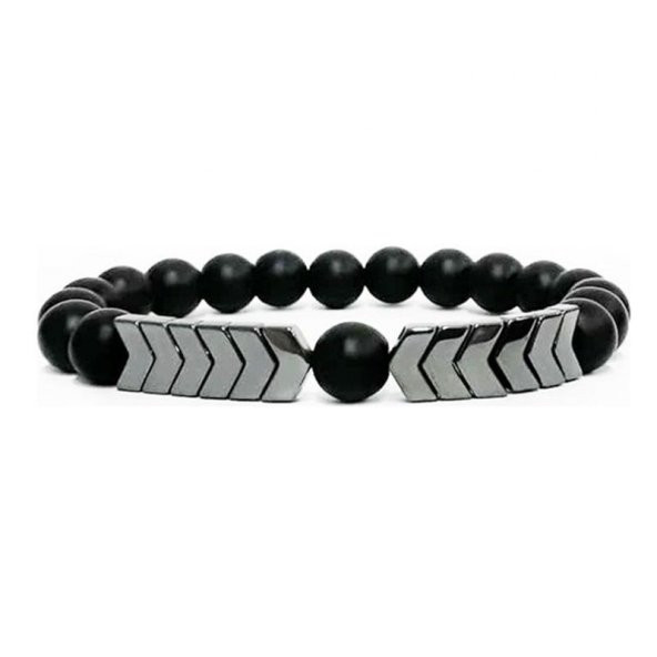 Onix & Hematit Doğal Taş Erkek Bileklik - 4
