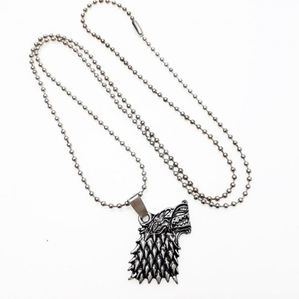 Game Of Thrones Stark Kurt Başı Erkek Kolye - 2