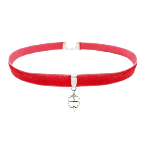 Şeker Pembe Renk Kadın Yonca Choker Kolye