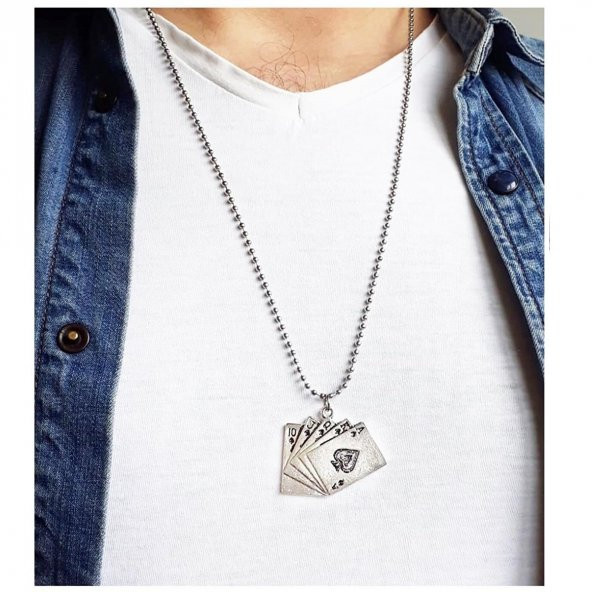 İskambil Kağıdı Kolye