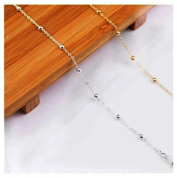 Sarı & Beyaz Renk Kadın Top Zincir Gözlük Zinciri