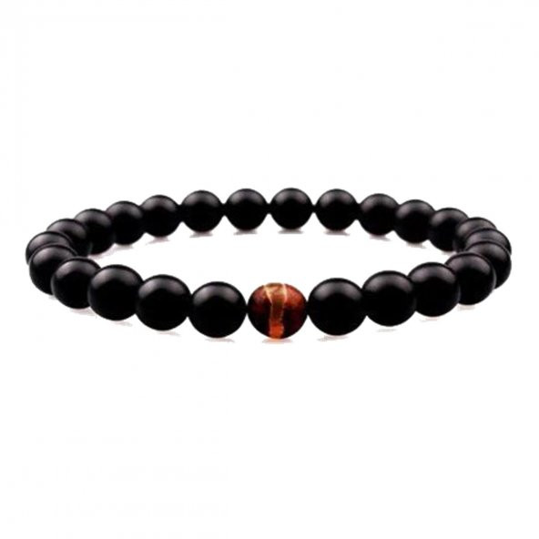 Onix - Hint Akiği Doğal Taş Erkek Bileklik