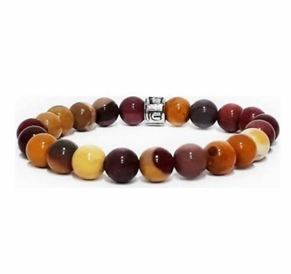 Gümüş Aparat Erkek Jasper Doğal Taş Bileklik