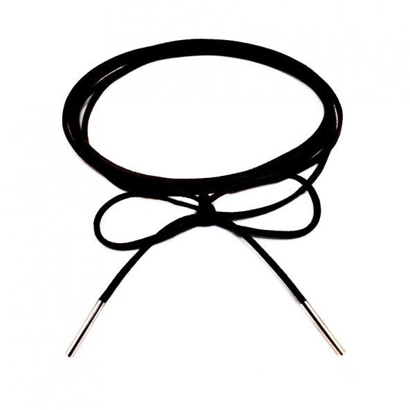 Siyah Süet Kadın Bağcıklı Choker Kolye - 2