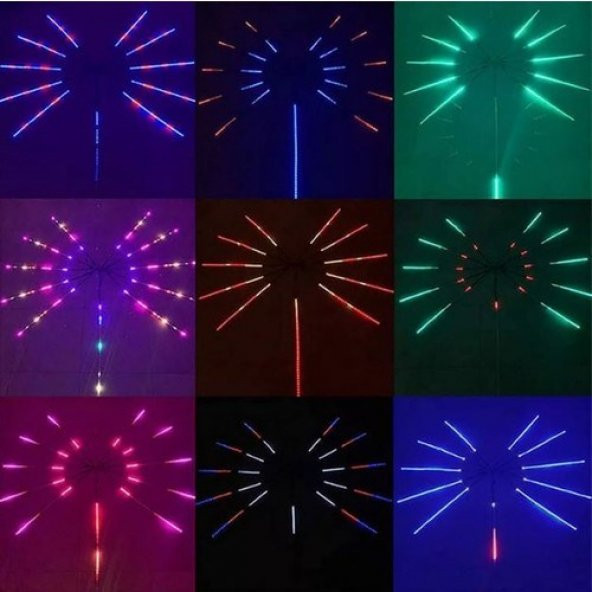 RANCHİ RC-12947 LED IŞIK 115CM ÇAP ANİMASYONLU RGB YILDIZ KAYAR LED 5V YSB GİRİŞLİ - 3