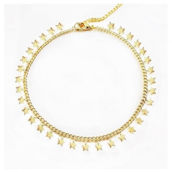 Gold Renk Kadın Yıldız Halhal - 2