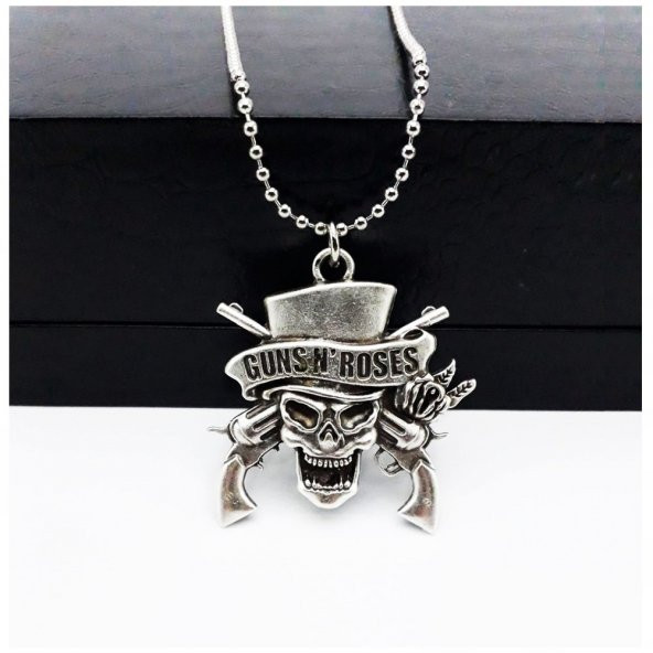 Gümüş Renk Top Zincir Erkek Guns N Roses Kolye