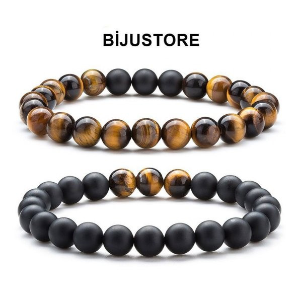 Kaplangözü & Oniks Erkek Doğal Taş Bileklik - 2