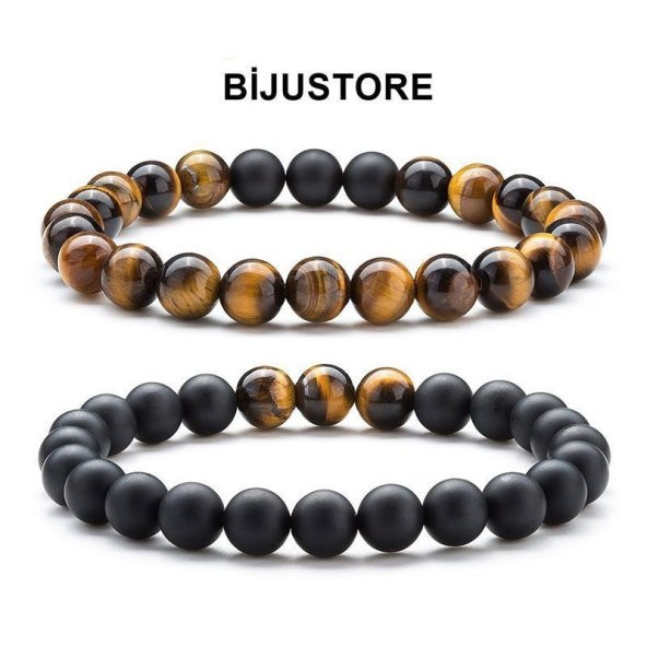 Kaplangözü & Oniks Erkek Doğal Taş Bileklik - 4