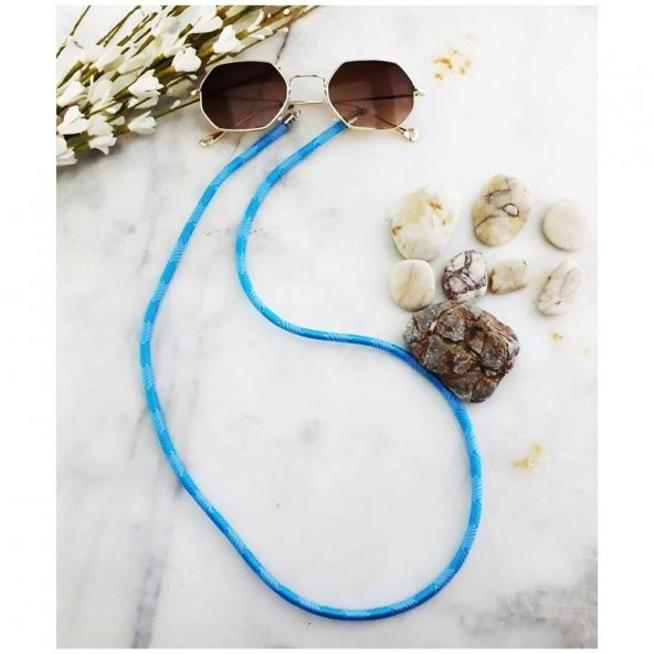 Mavi Renk Kadın Gözlük İpi - 3