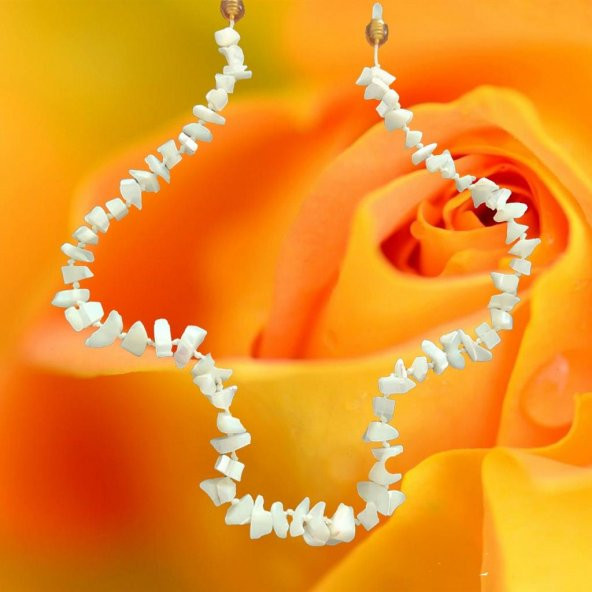 Makrome Düğüm Kadın Sedef Doğal Taş Kolye - 3