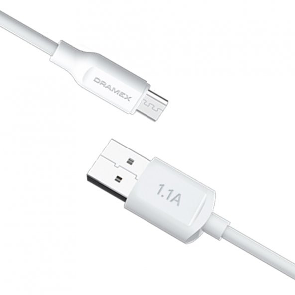 Dramex D11MK Micro USB Data/Şarj Kablosu 1.1A 1mt Beyaz - 2