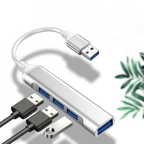 PrimeX PX-TYP5 Ultra Slim Gri USB Hub, 4 Port USB 3.0 Çoklayıcı, USB Çoklayıcı - 5