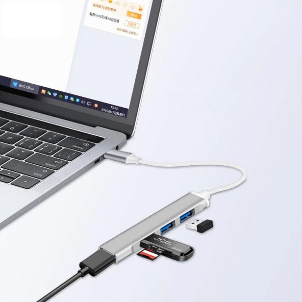 PrimeX PX-TYP5 Ultra Slim Gri USB Hub, 4 Port USB 3.0 Çoklayıcı, USB Çoklayıcı - 7
