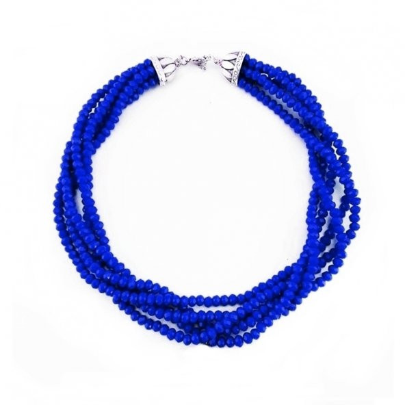 Gece Mavisi Kristal Taş Kadın Kolye