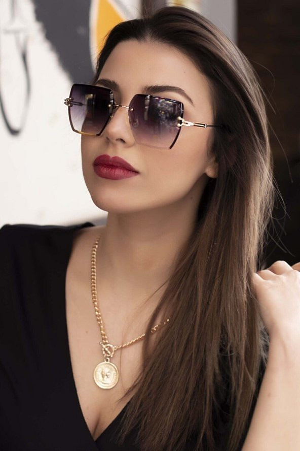 ModaLucci ML 17 Bizote Kristal Füme Kadın Güneş Gözlüğü