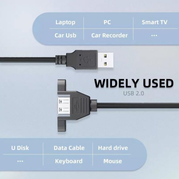 PrimeX PX-1295 1.5 Metre USB Uzatma kablo, USB2.0 Erkek Dişi Kablo, Sabitlenebilir USB Uzatma Kablosu - 3