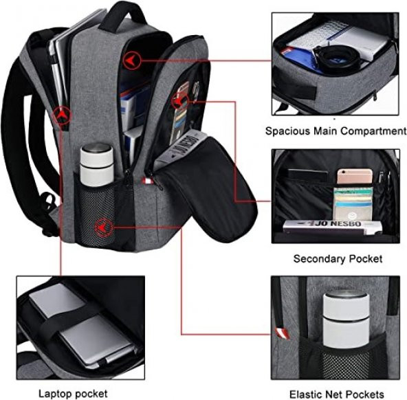 Balp Modern Tasarım Hem Okul Hem Laptop Çantası - 3