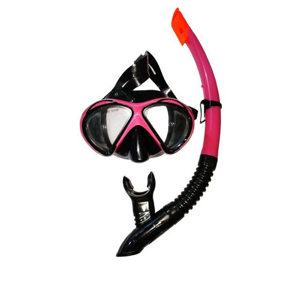 51701-T-BFS PEMBE SİYAH MASKE ŞNORKEL SET