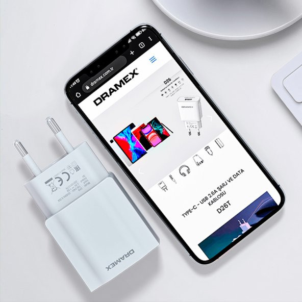 Dramex D16L Şarj Aleti Lightning Kablolu Set 1.6A - 7